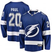 Camiseta Hockey Tampa Bay Lightning Nicholas Paul Primera Breakaway Azul