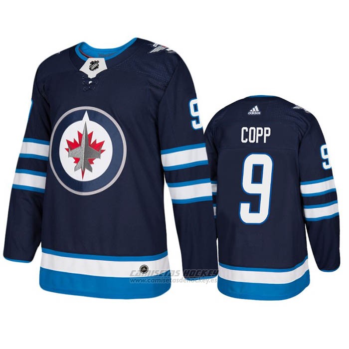 Comprar Camiseta Hockey Winnipeg Jets Andrew Copp Primera Autentico Azul